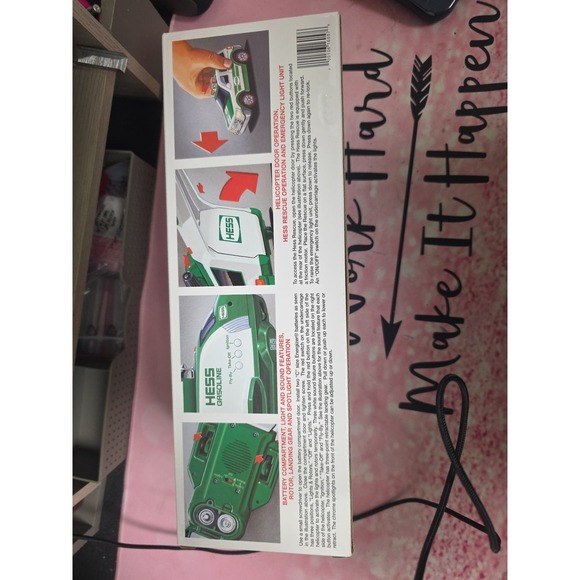 RARE VINTAGE 2012 Hess Helicopter And Rescue Truck New In Original Box. 15 - Picture 2 of 6